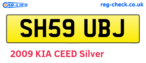 SH59UBJ are the vehicle registration plates.
