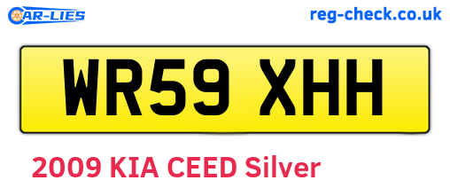 WR59XHH are the vehicle registration plates.
