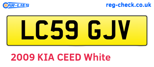 LC59GJV are the vehicle registration plates.