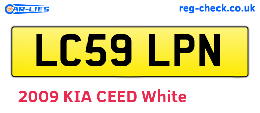 LC59LPN are the vehicle registration plates.