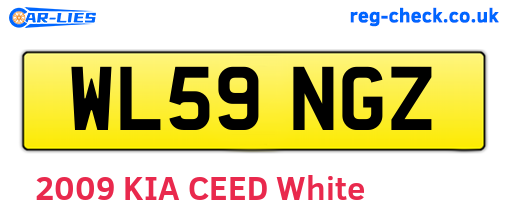 WL59NGZ are the vehicle registration plates.