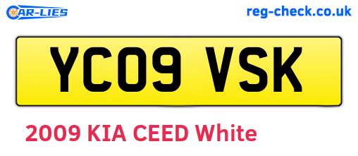 YC09VSK are the vehicle registration plates.