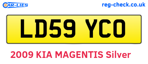 LD59YCO are the vehicle registration plates.
