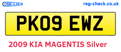 PK09EWZ are the vehicle registration plates.