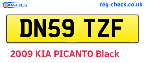 DN59TZF are the vehicle registration plates.