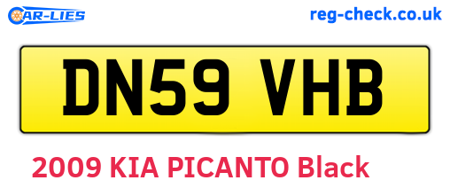 DN59VHB are the vehicle registration plates.