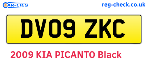 DV09ZKC are the vehicle registration plates.