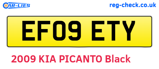 EF09ETY are the vehicle registration plates.