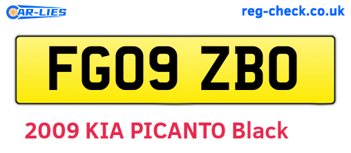 FG09ZBO are the vehicle registration plates.
