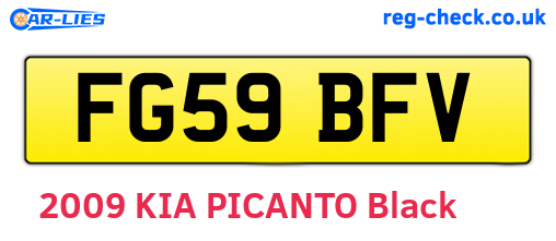 FG59BFV are the vehicle registration plates.
