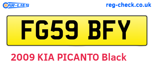 FG59BFY are the vehicle registration plates.