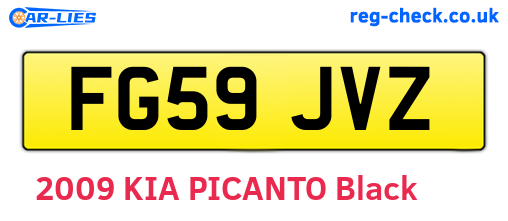 FG59JVZ are the vehicle registration plates.