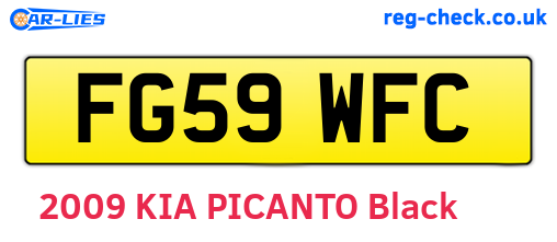 FG59WFC are the vehicle registration plates.