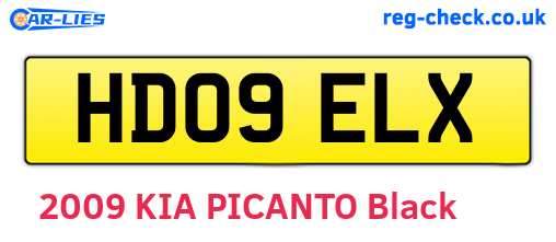 HD09ELX are the vehicle registration plates.
