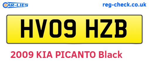 HV09HZB are the vehicle registration plates.