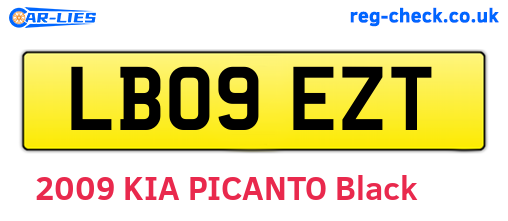 LB09EZT are the vehicle registration plates.