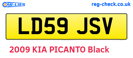 LD59JSV are the vehicle registration plates.