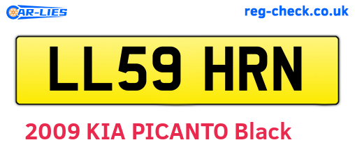 LL59HRN are the vehicle registration plates.