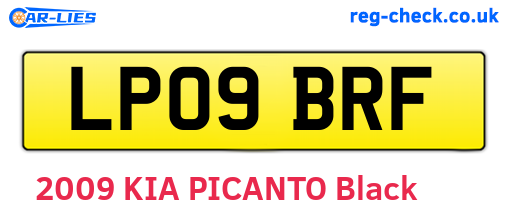 LP09BRF are the vehicle registration plates.