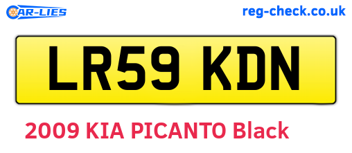 LR59KDN are the vehicle registration plates.