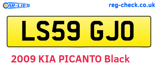 LS59GJO are the vehicle registration plates.
