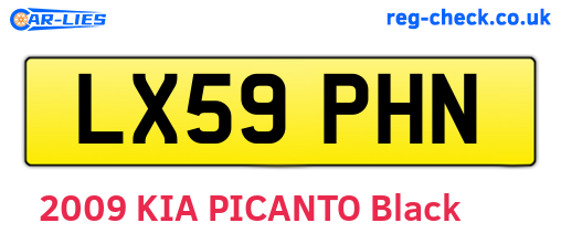 LX59PHN are the vehicle registration plates.