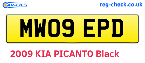 MW09EPD are the vehicle registration plates.