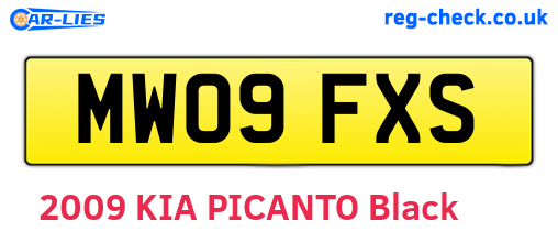 MW09FXS are the vehicle registration plates.