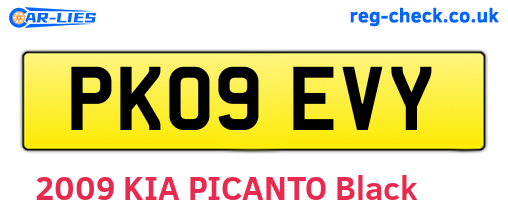 PK09EVY are the vehicle registration plates.