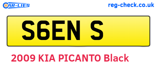 S6ENS are the vehicle registration plates.