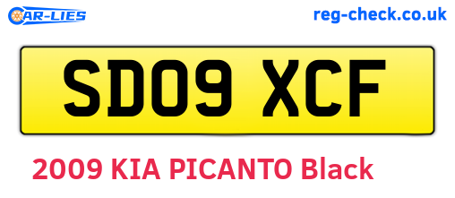 SD09XCF are the vehicle registration plates.