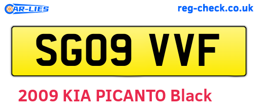 SG09VVF are the vehicle registration plates.