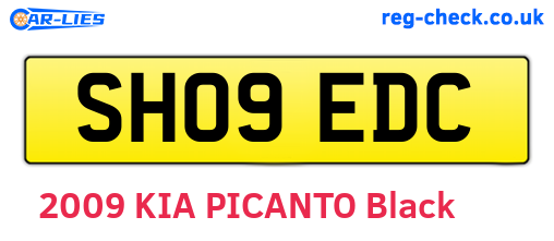 SH09EDC are the vehicle registration plates.