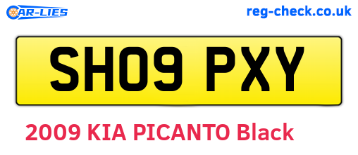 SH09PXY are the vehicle registration plates.