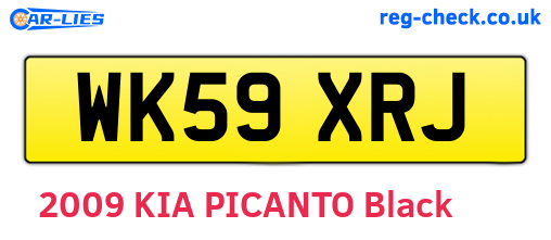 WK59XRJ are the vehicle registration plates.