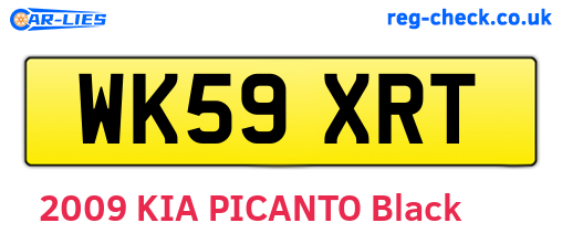 WK59XRT are the vehicle registration plates.