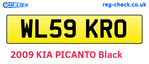 WL59KRO are the vehicle registration plates.