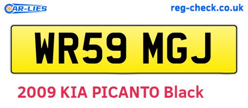 WR59MGJ are the vehicle registration plates.