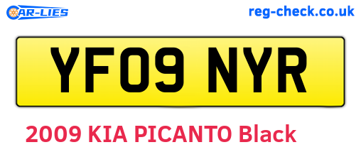 YF09NYR are the vehicle registration plates.