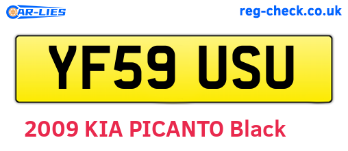 YF59USU are the vehicle registration plates.