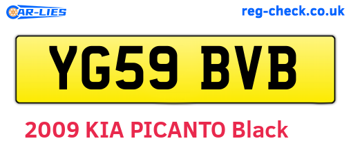 YG59BVB are the vehicle registration plates.