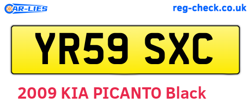 YR59SXC are the vehicle registration plates.