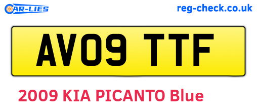 AV09TTF are the vehicle registration plates.