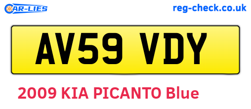 AV59VDY are the vehicle registration plates.