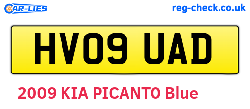 HV09UAD are the vehicle registration plates.