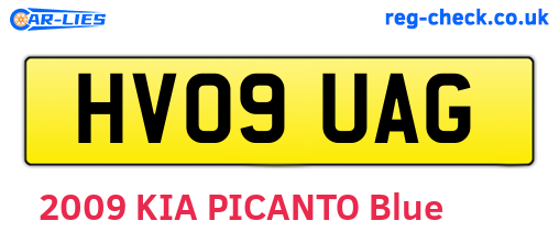 HV09UAG are the vehicle registration plates.