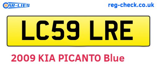 LC59LRE are the vehicle registration plates.