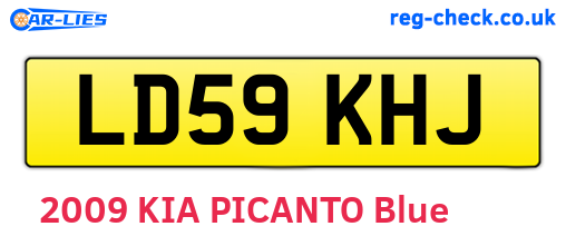 LD59KHJ are the vehicle registration plates.