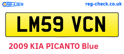 LM59VCN are the vehicle registration plates.