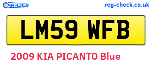 LM59WFB are the vehicle registration plates.